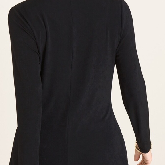 Chico’s BLACK Tie Front Traveler's Jacket, NWT, travel friendly leisure, knit - Picture 7 of 16